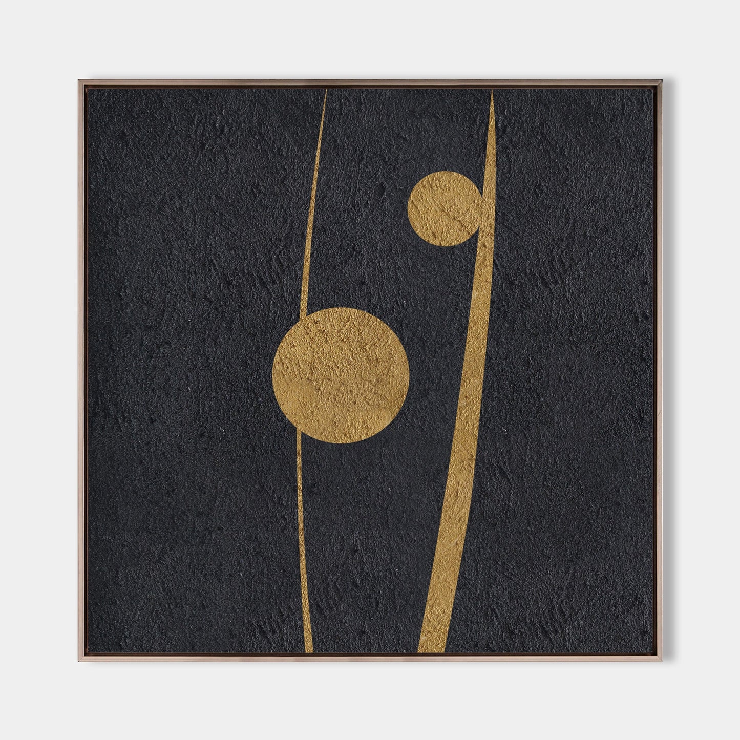 Black Gold Abstract Minimalist Painting #ABAS37