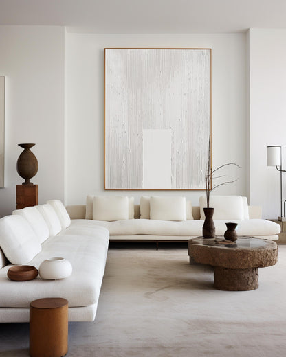 3D White Abstract Painting #ABAV288