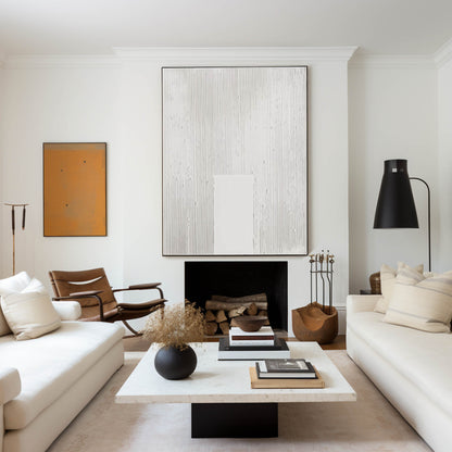 3D White Abstract Painting #ABAV288