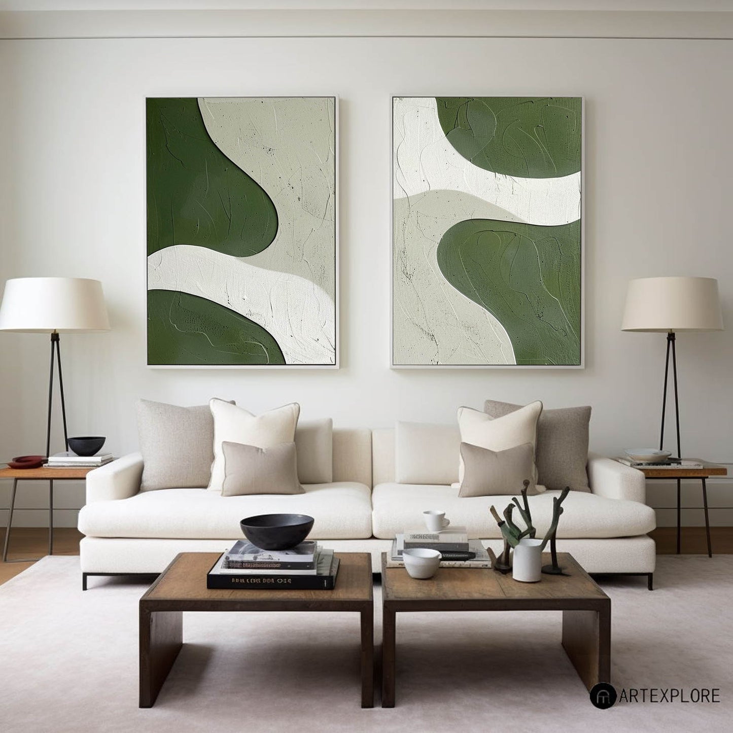 Set of 2 Abstract Art #ABAO64