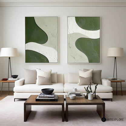 Set of 2 Abstract Art #ABAO64