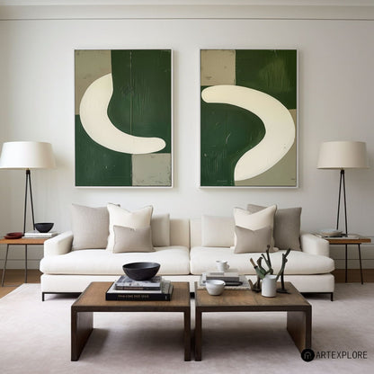 Set of 2 Abstract Art #ABAO66