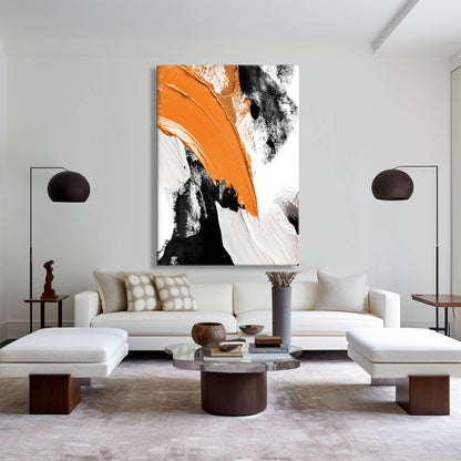 Yellow And Black Abstract Painting #ABAV127