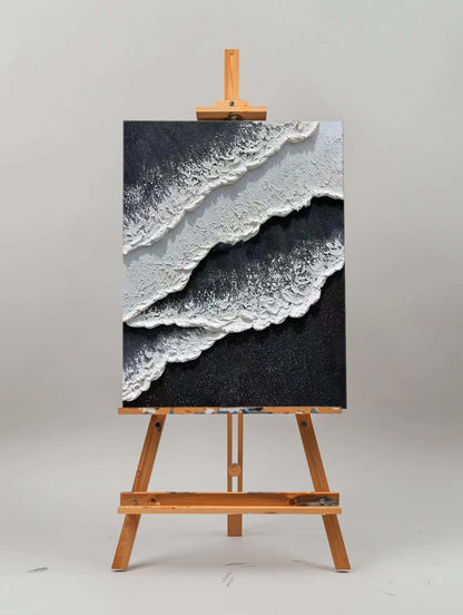 Black And White Seascape Painting #ABSV27