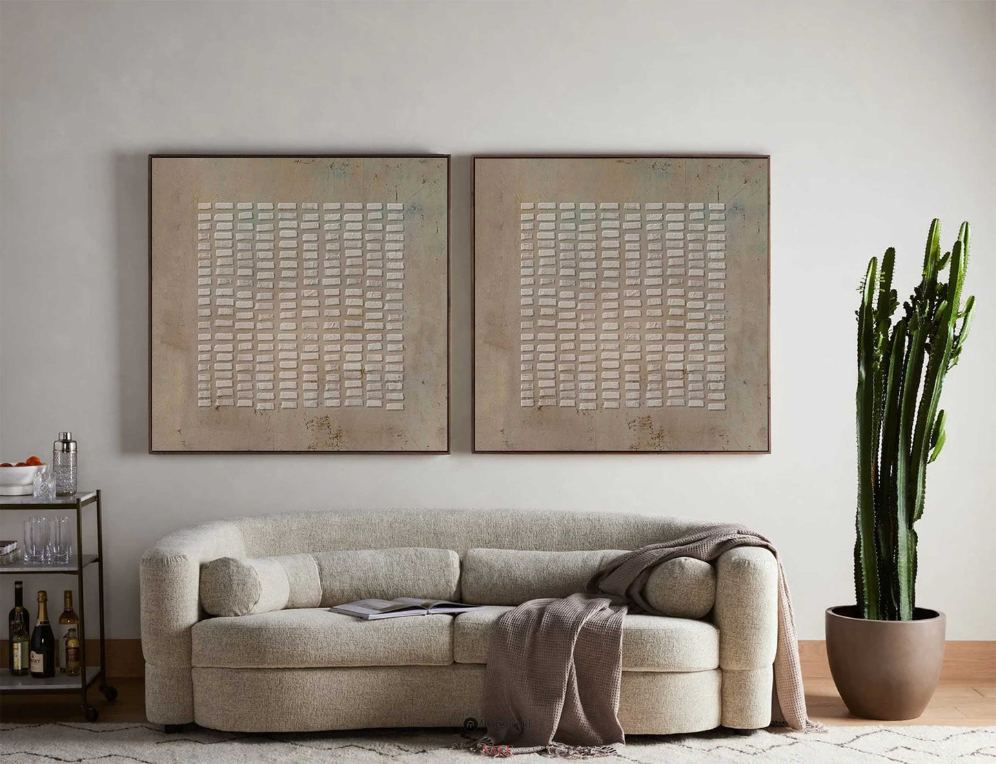 Set of 2 Abstract Art #ABAO52