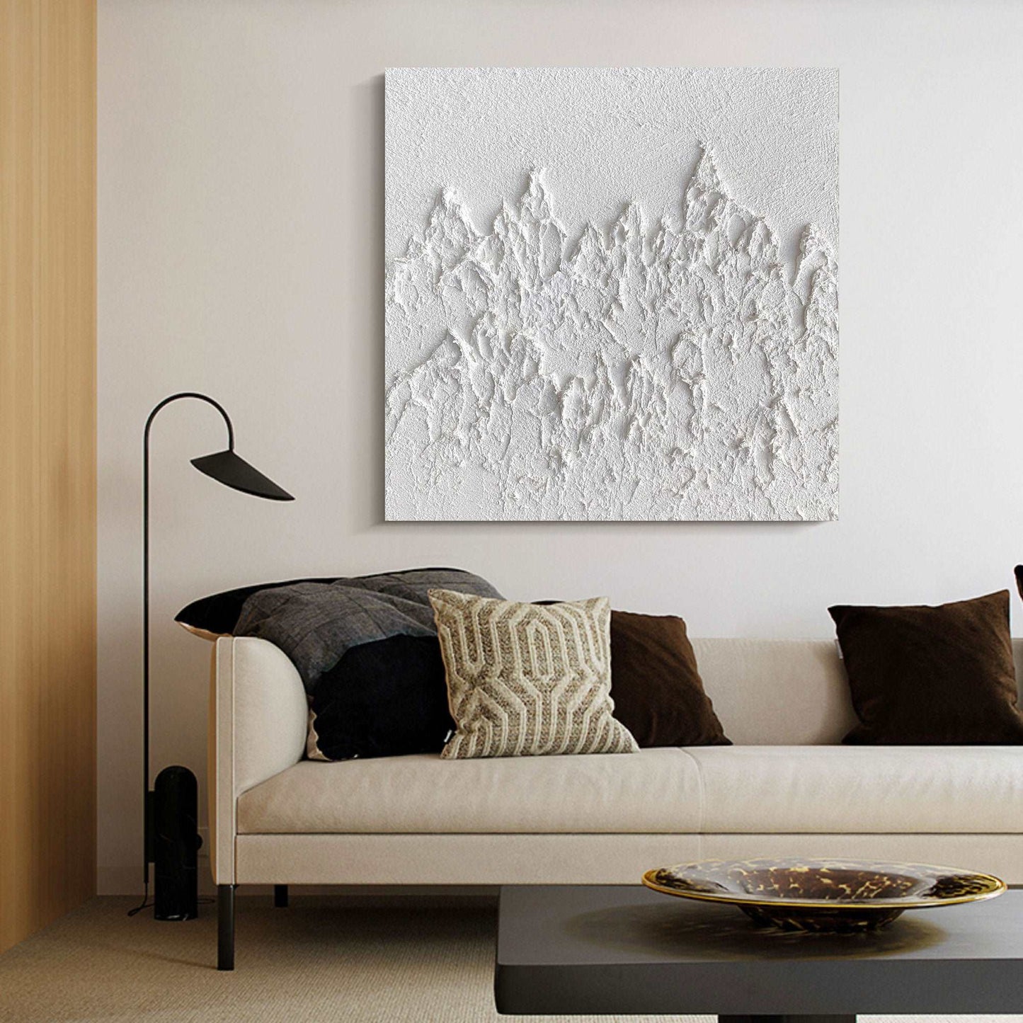 3D White Abstract Painting #ABAS47