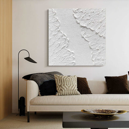 3D White Abstract Painting #ABAS49