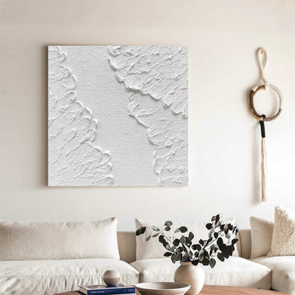 3D White Abstract Painting #ABAS49