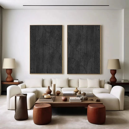 Minimalist Zen Canvas Painting Set of 2 #MZ050