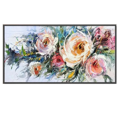 3D Textured Blooming Peony Flower Oil Painting