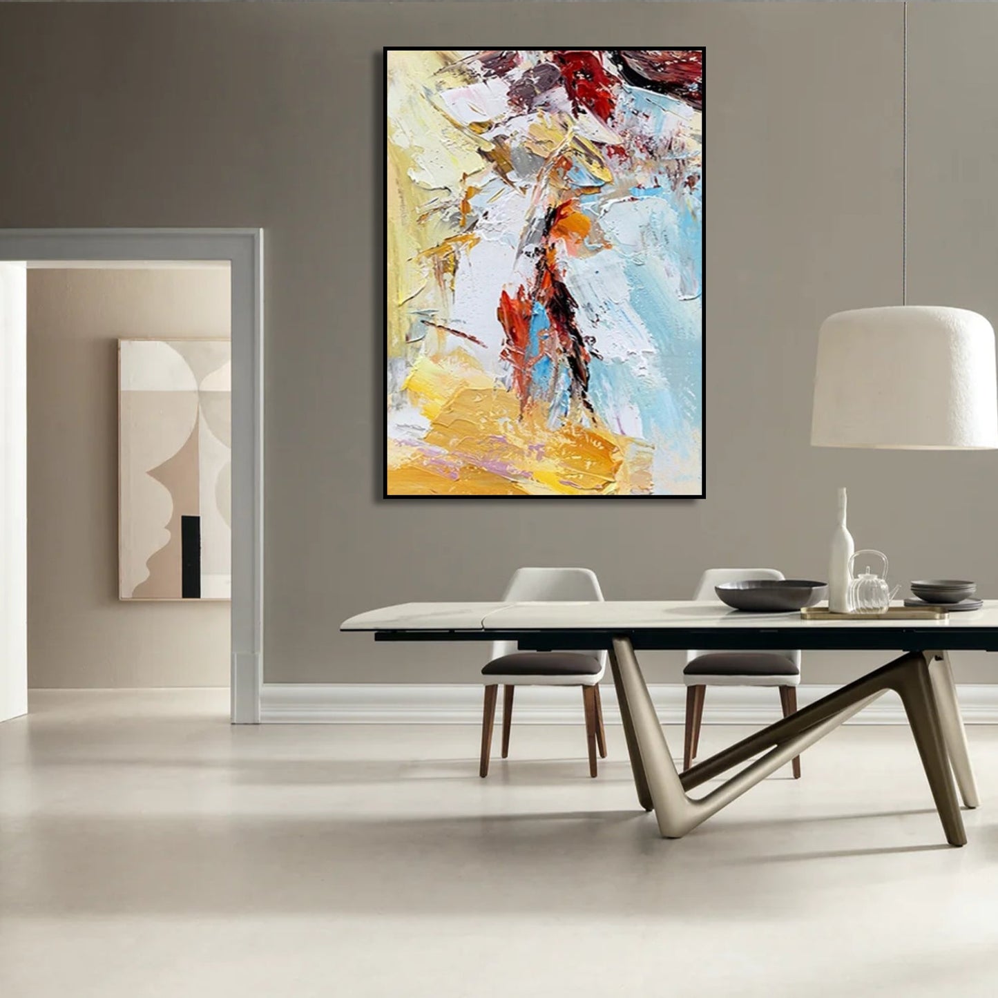 Original Abstract Bold Palette Knife Textured Wall Art