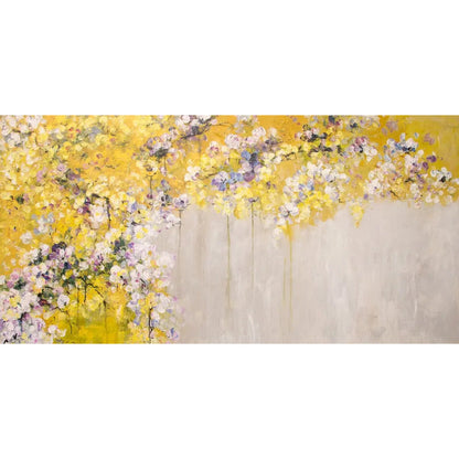 Abstract Exquisite Yellow Blossom Acrylic Painting