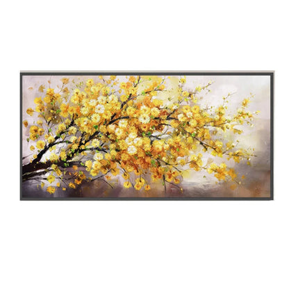 Beautiful Yellow Blossom Tree Acrylic Oil Painting