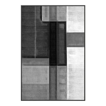 Geometric European Style Black White Minimalist Art