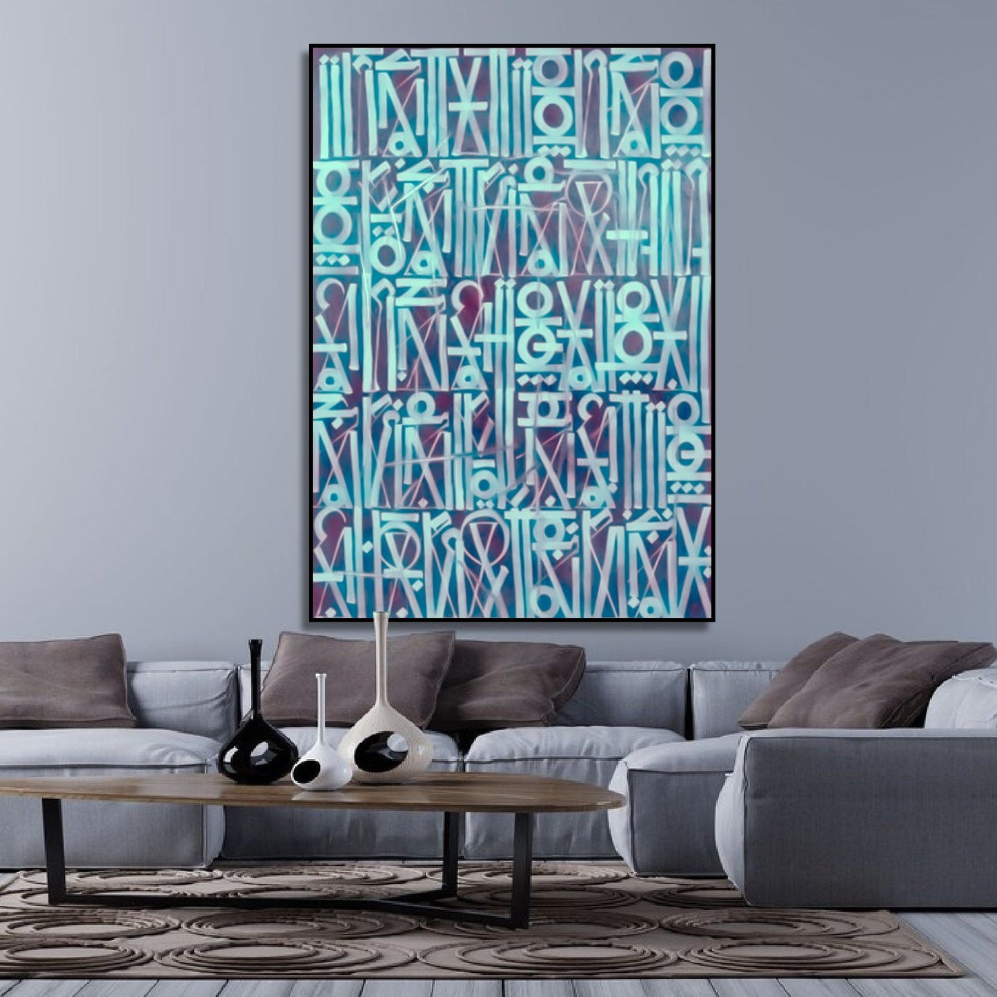 Calligraphic Retna Style Contemporary Wall Art Painting