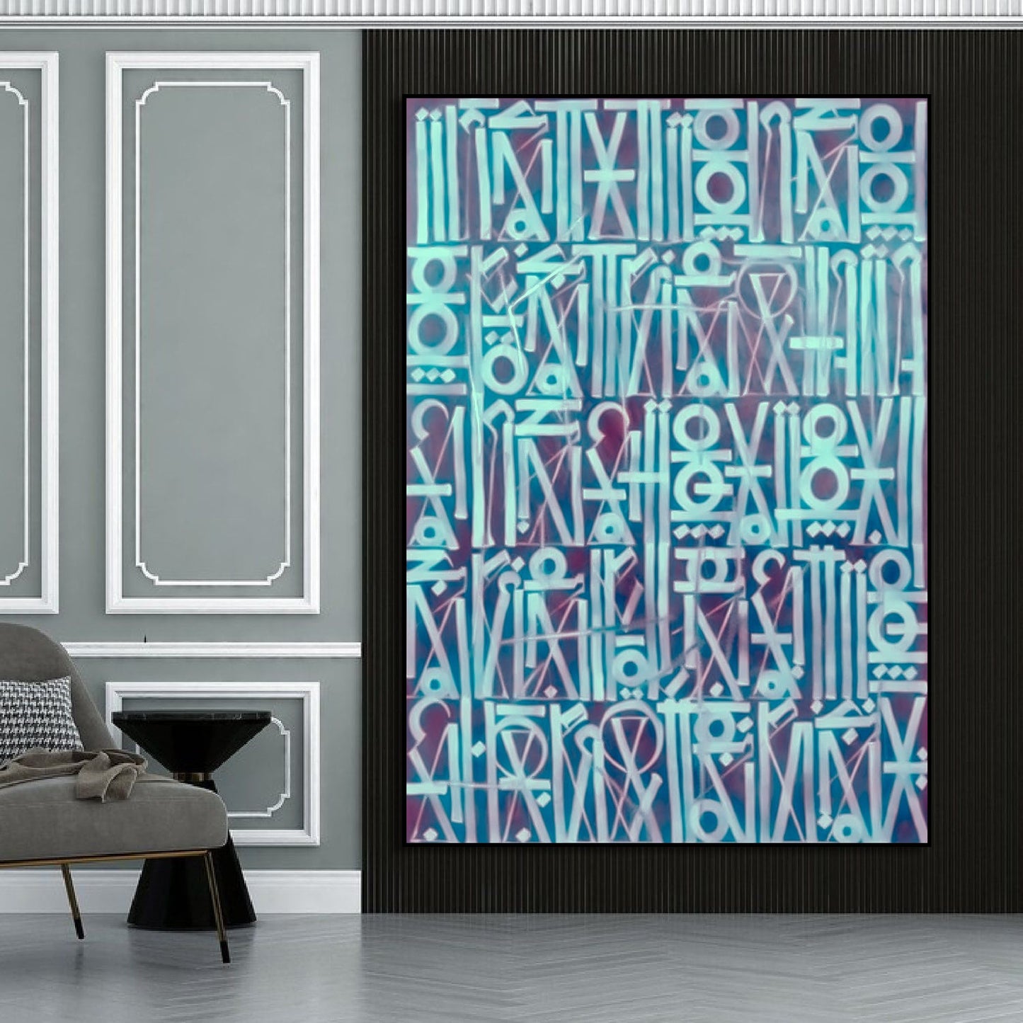 Calligraphic Retna Style Contemporary Wall Art Painting