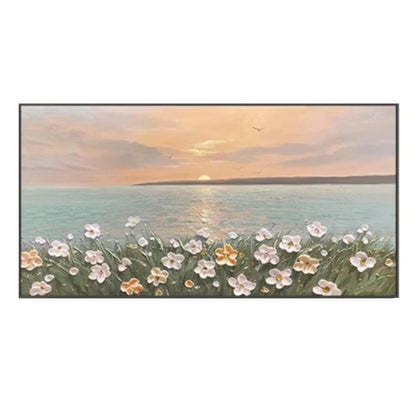 Contemporary Blossom Riverside Sunrise Knife Art