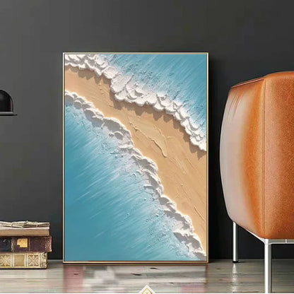 3D Thick Textured Beach Waves Abstract Knife Art