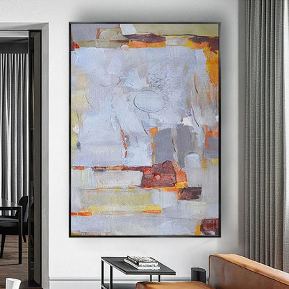 Large Multilayered Heavy Textured Minimalist Oil Painting