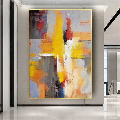 Abstract Multicolour Textured Minimalist Wall Art