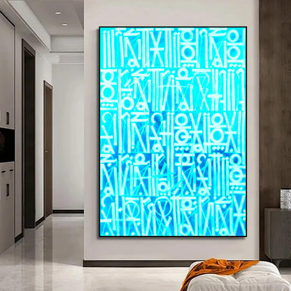 Luminous Sky Blue Retna Reproduction Wall Artwork