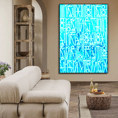 Luminous Sky Blue Retna Reproduction Wall Artwork