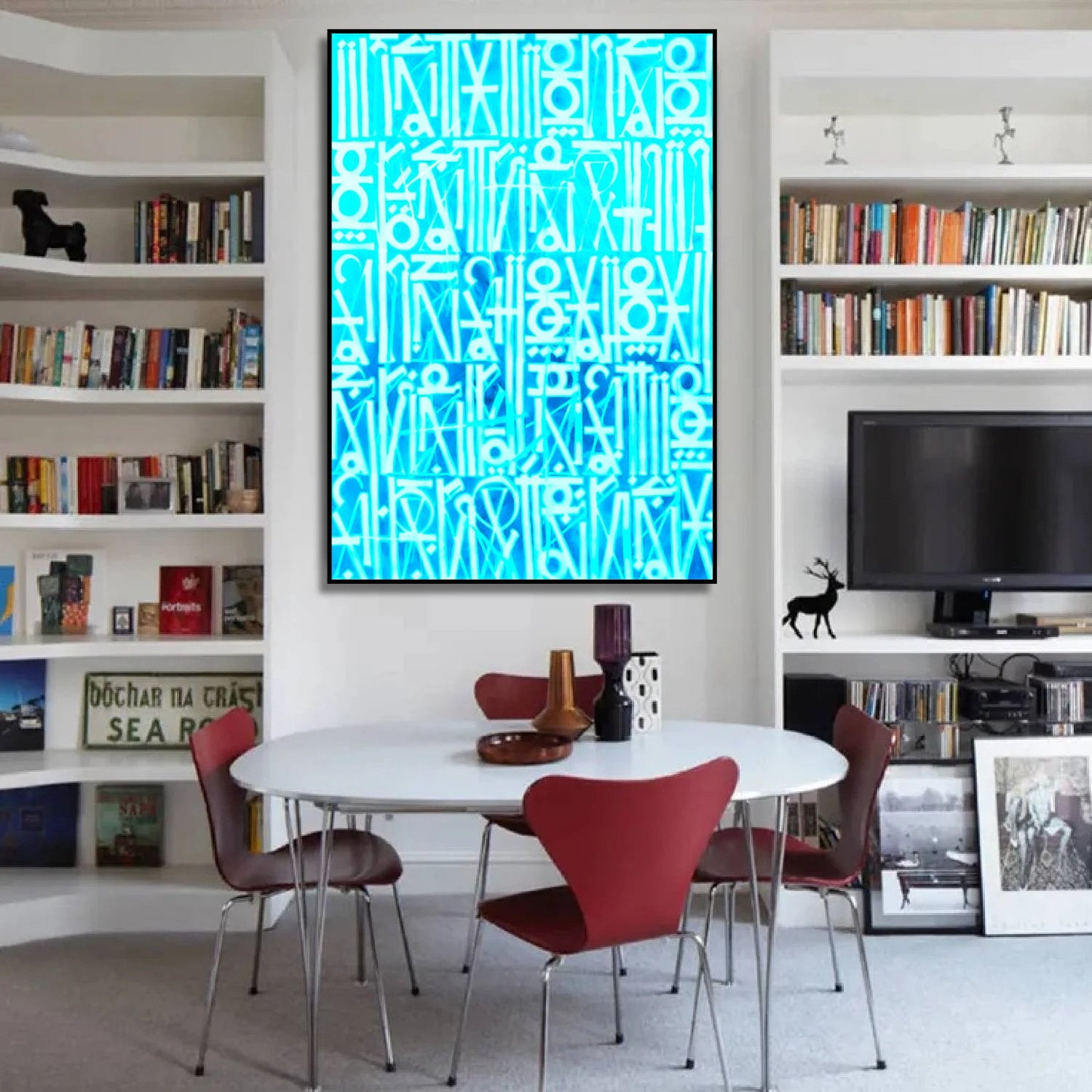 Luminous Sky Blue Retna Reproduction Wall Artwork