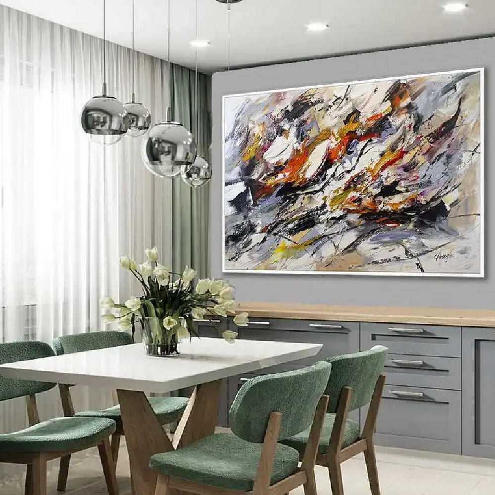 Large Multicolour 3D Textured Abstract Knife Art