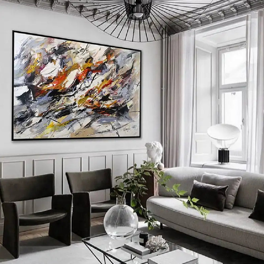 Large Multicolour 3D Textured Abstract Knife Art