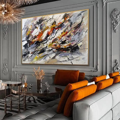 Large Multicolour 3D Textured Abstract Knife Art