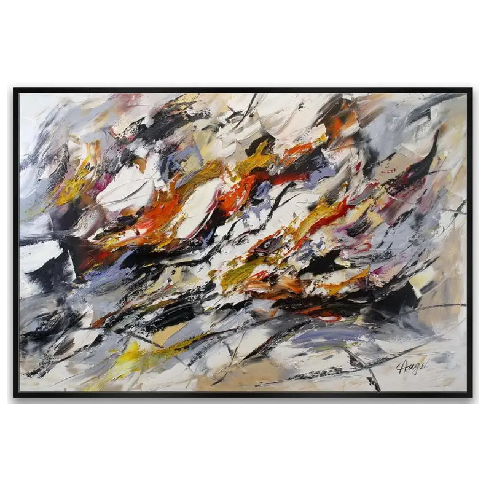 Large Multicolour 3D Textured Abstract Knife Art