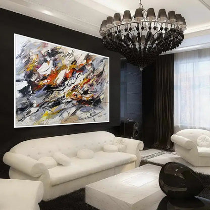 Large Multicolour 3D Textured Abstract Knife Art