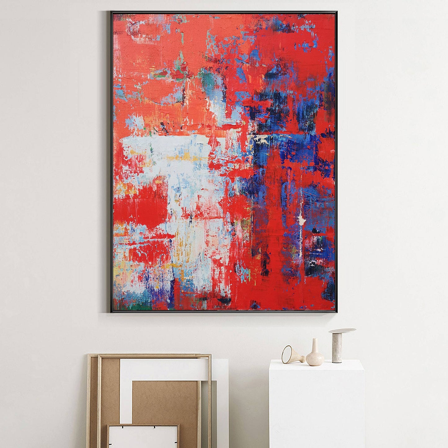 Red Abstract Painting #ABAV85