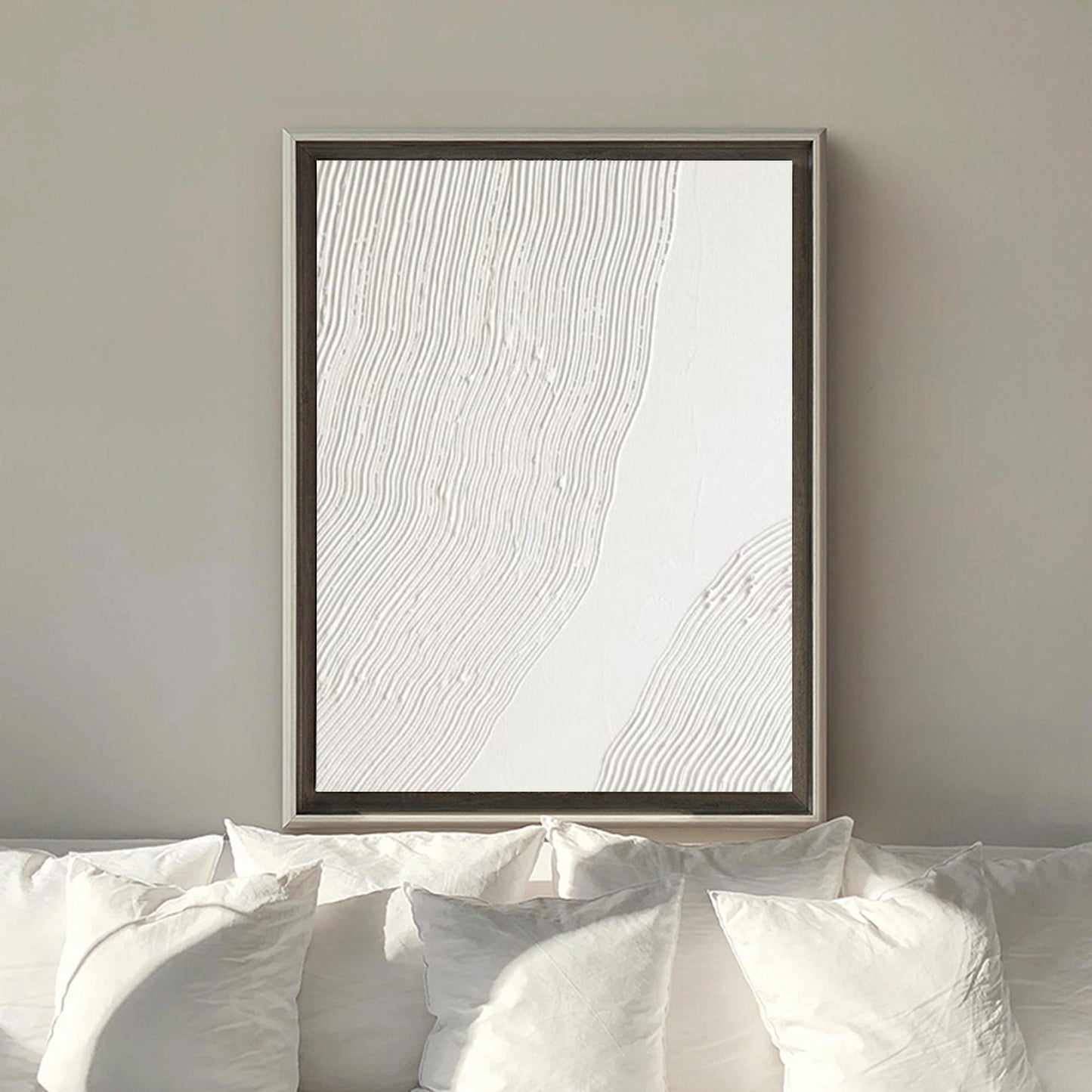 White Abstract Painting #ABAV138