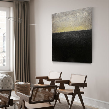 Black And Gold Minimalist Painting #ABAV169