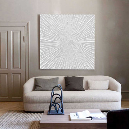 3D White Abstract Painting #ABAS80