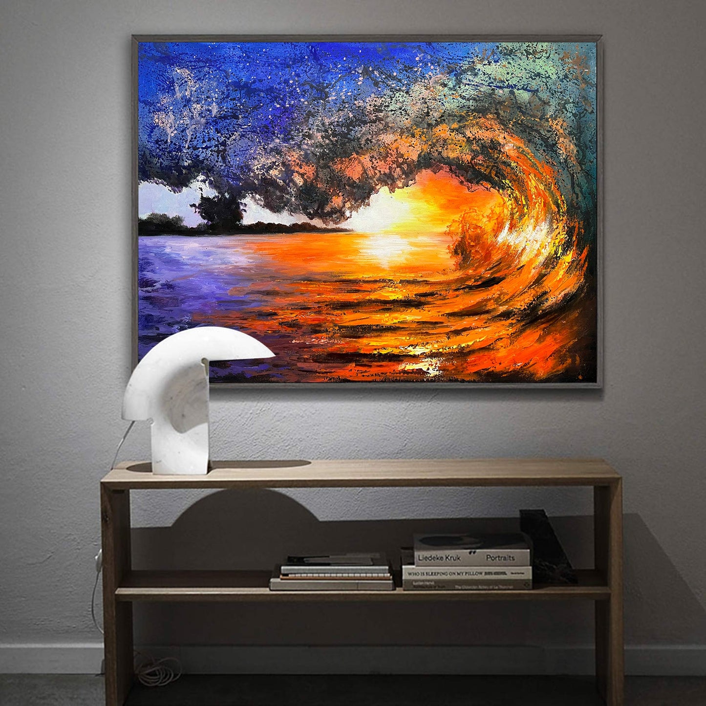 Sunset And Wave Landscapes Painting #ABSH44