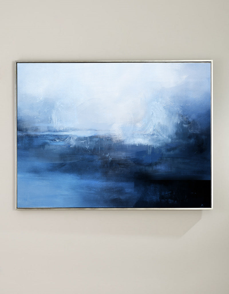 Blue Abstract Sea Landscape Painting #ABSH23