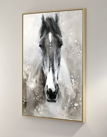 Black Abstract Horse Art #ANH07