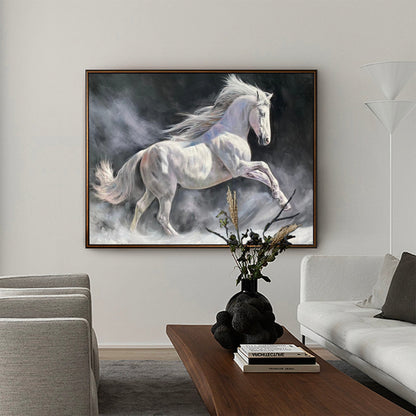 Running White Horse Painting #ANH42