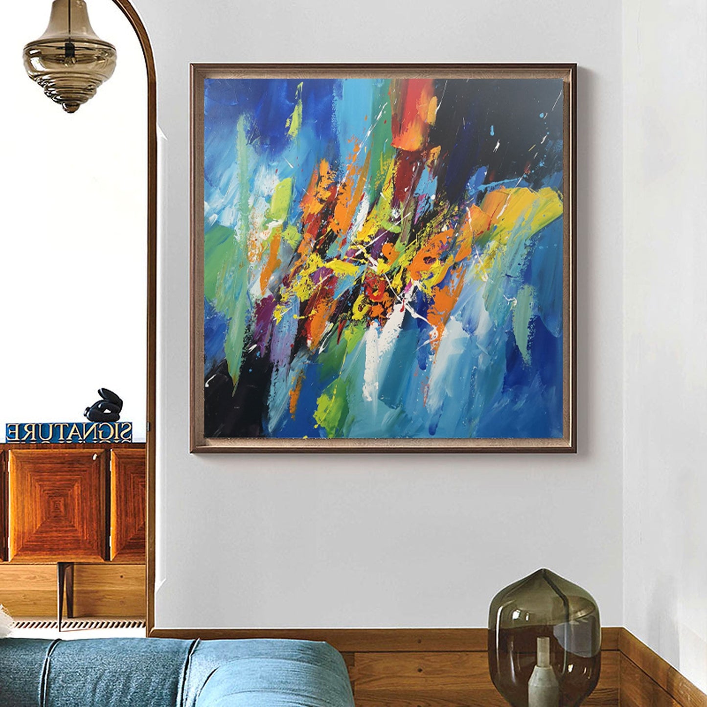 Abstract Multicolor Art 40'' X 40'' #IS02