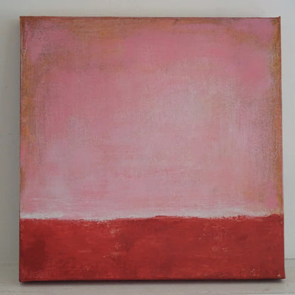 Acrylic Two Tone Blush Pink Textured Oil Painting