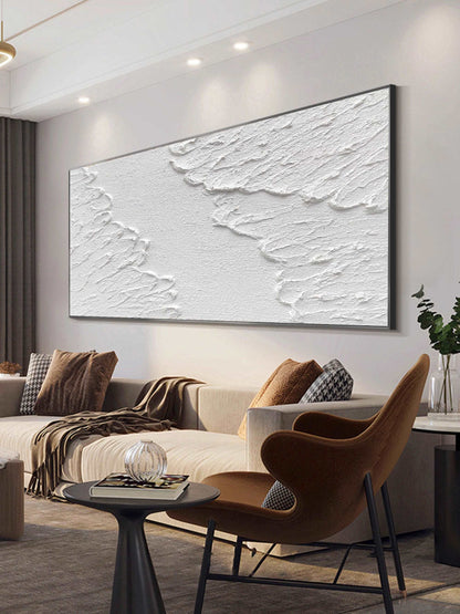 3D White Abstract Painting #ABAH45