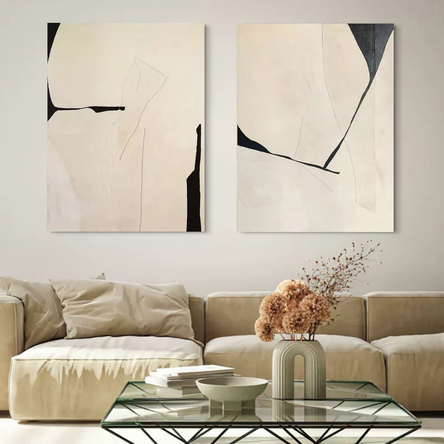 Abstract Painting Set Of 2 #SP107