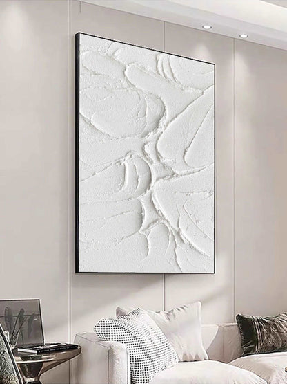 3D White Abstract Painting #ABAV149