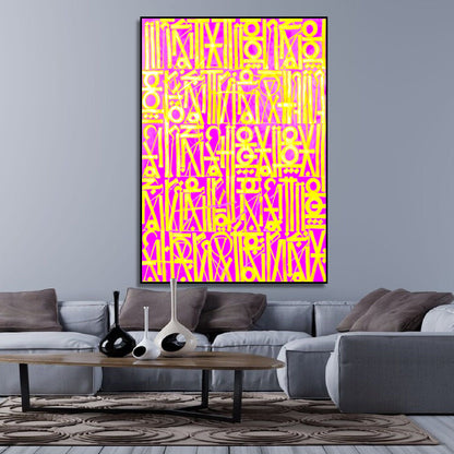 Acrylic Pink Retna Style Contemporary Oil Painting