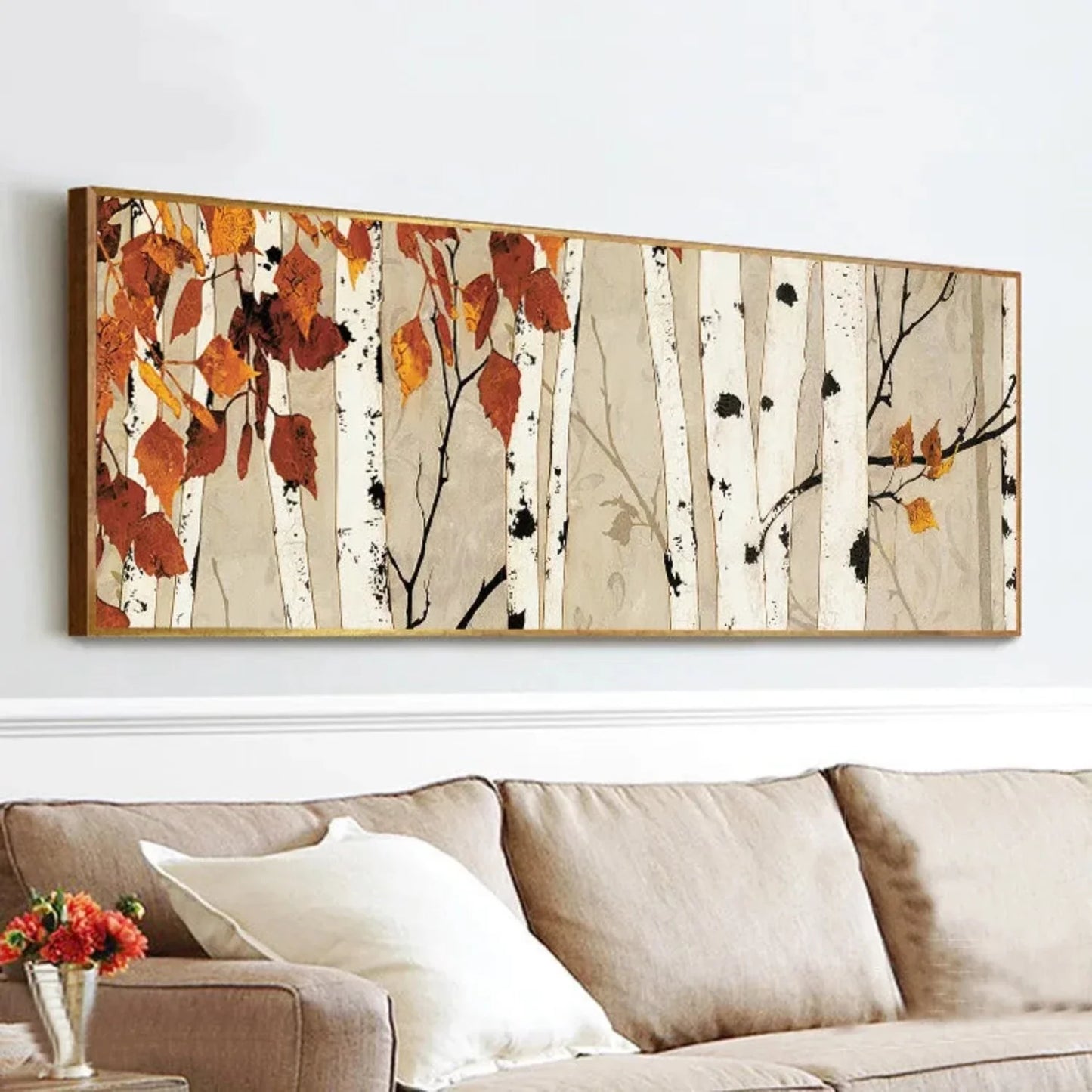 Large Contemporary Autumn Forest Acrylic Wall Art