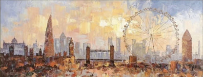 Skyline London Cityscape 3D Knife Texture Painting