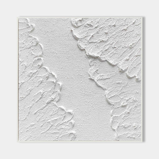 3D White Abstract Painting #ABAS49