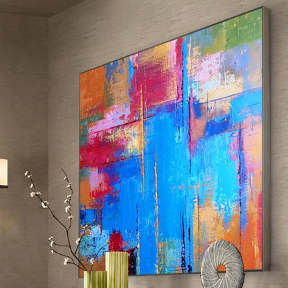 Acrylic Colourful Minimalist Textured Painting